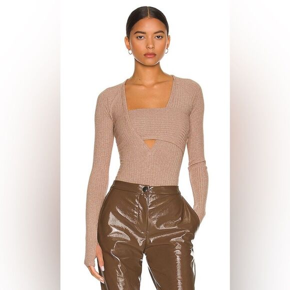 ALIX NYC Tops - NWT ALIX NYC Bianca Bodysuit In Chestnut Beige Women’s Size Small